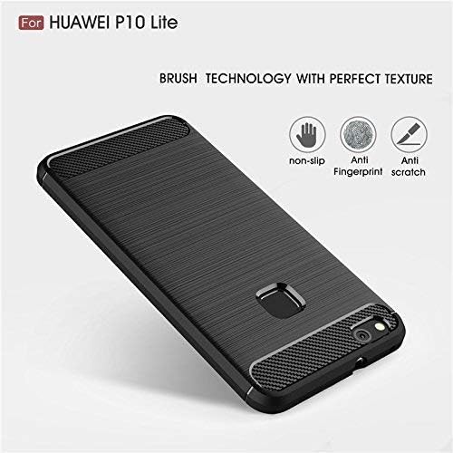 Image of Hybrid Carbon Fiber Back Case for Huawei Honor P10 Lite (Black)