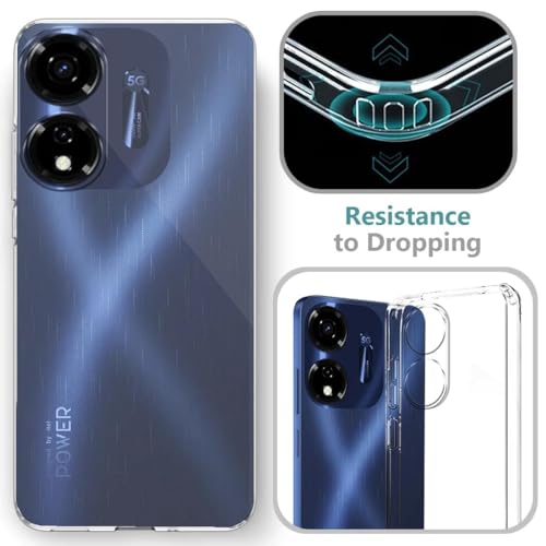 Image of COVERBLACK Soft Rubber Back Cover for Itel P661N / Itel P55 5G - Transparent