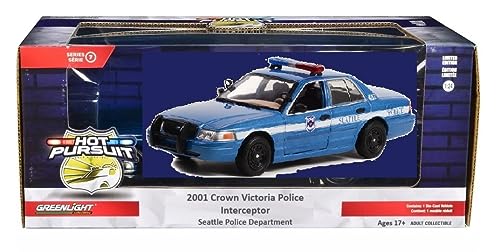 Modelo 2001 Crown Victoria Policía 1:24 Blue Metallic miniatura 2