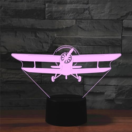 Lámpara de mesa de noche ilusión 3D con control remoto miniatura 7
