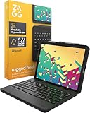 ZAGG Rugged Book Detachable Case and Magnetic-Hinged Keyboard for iPad Air 11' (M3)/ Air 11' (M2)/ iPad 10.9' (air 4th gen)/ 11' (1st & 2nd Gen), Bluetooth Pairing, Backlit Keyboard, Black