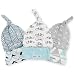 BaeBae Goods Baby Beanie Set for Baby Boys | 100% Adjustable Knot Hats | 6 Pack of Fitted Caps