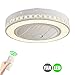 Produktbild Deckenventilator mit Lampe, Deckenventilator mit Beleuchtung, Moderne 3 verdeckte Lamellen 59cm Fan LED Deckenleuchten mit Fernbedienung für den Innenbereich Wohnzimmer Schlafzimmer Bürolüfter