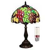 ✔ Sehr schöne und dekorative Lampen, Sie ist ordentlich verarbeitet, Hat tolle Details. Handgemachter Lampenschirm aus Glas mit farbenfrohem Design, jedes Stück farbiges Glas wird bei hoher Temperatur zusammengeschweißt und ist sehr stark.