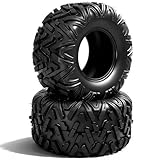 TRIBLE SIX 24x11-10 ATV UTV Tires,6 PR All-Terrain Tires 24x11x10 for Sand Mud Trail,Non-Directional Big Horn Style,Tubeless (Pack of 2)