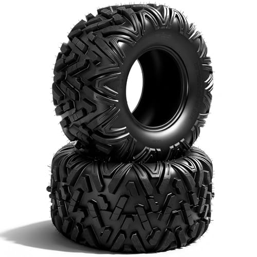 TRIBLE SIX 24x11-10 ATV UTV Tires,6 PR All-Terrain Tires 24x11x10 for Sand Mud Trail,Non-Directional Big Horn Style,Tubeless (Pack of 2)