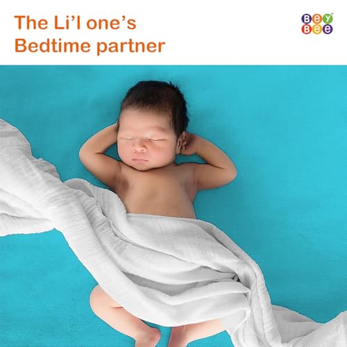 BeyBee Waterproof Quick Dry Sheet for Baby| Bed Pad Anti-Piling Fleece Extra Absorbent Washable Matress Protector| Baby Bed Protector Sheet for Toddler Children, Small Size, 50x70cm, Sea Blue