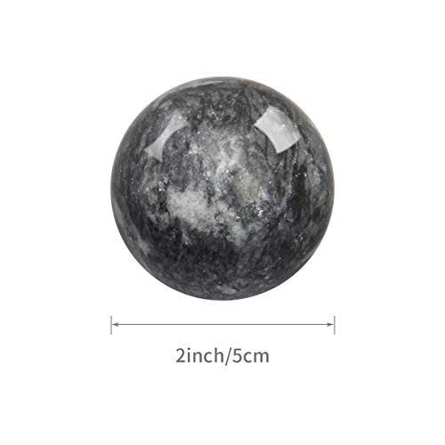 Coolrunner 2'' Marble Dark Grey Baoding Balls Chinese Health Stress Relieve Hand Exercise Hand Massage Hand Balls #TOP1