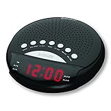 SuperSonic Digital AM/FM Radio Alarm Clock, Black