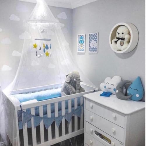 Mosquiteiro Berço Bebê Teto Rede Tela Mosquiteira Véu Tule Cama Cortinado