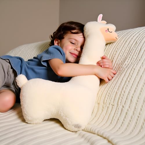 Image of Ryttir 29.5 Inch 15% Chubbier Large Llama Stuffed Animal, Soft Alpaca Plush Toy Body Pillow for Kids & Adults - Ideal Cuddly Gift & Room Decoration