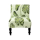 Eco-Ancheng Armless Chair Slipcover Removable Armless Accent Chairs Covers Washable Armless Slipper Chair Slipcover Printed Armless Chair Furniture Protector Covers for Living Dining Room Hotel