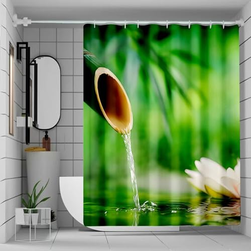 Rideau de douche lavable anti-moisissure en textile polyester - 2