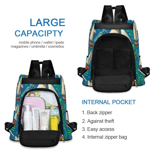 Sac à dos nautique chic à pompon, finitions soignées et sécurisées