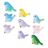 TOYANDONA 9stücke Teiliges Mini-vogelfiguren aus Kunstharz Niedliche Vogel-Artikel Partydeko Kleine Statuen Schreibtischornamente Mini-tierskulpturen Garten-Dekoration