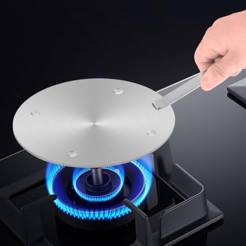NUOBESTY Placa Adaptadora de Inducción 30 CM en Acero Inoxidable Asa, Difusor de Calor para Ollas Cerámicas Hierro en Cocinas de Gas y Eléctricas - imagen 9