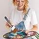 Hary 5-teiliges ölfarben Set Spachtel Set Acrylmalerei, Mini Spachtel Set Fächerpinsel Set, Jünstlerbedarffächerpinsel Acrylmalerei Malmesser für Acrylfarben