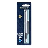A punta fine Waterman Graduate Allure Penna Stilografica a Punta Fina, Cromata, Argento