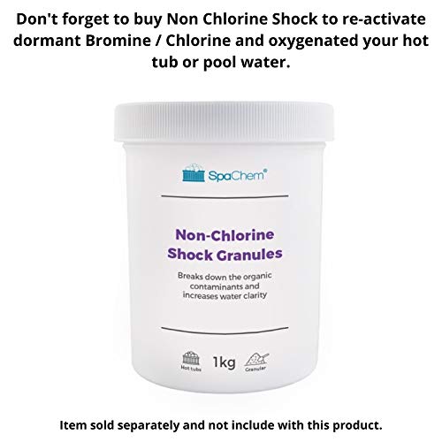 SpaChem Spa Bromine Granules 1kg Bromine Infused Granules, primary sanitizer for your hot tub