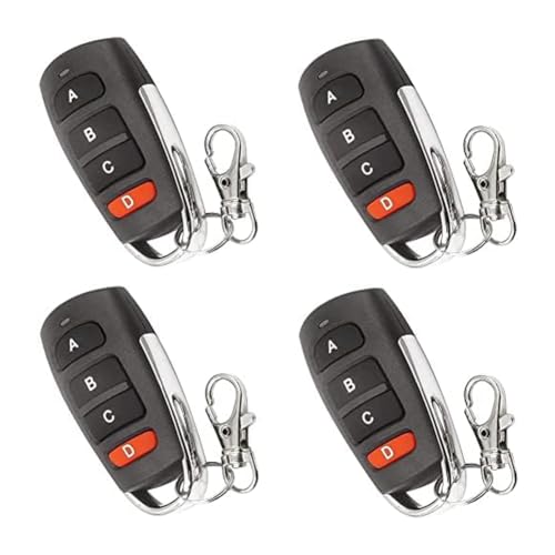 Jeerylow 4 Unidades de Control Remoto Universal Duplicador para Puerta de Garaje, Control Remoto para Puerta, de Control Remoto, Puerta de Garaje de Repuesto