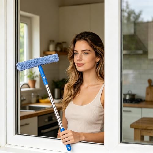 Kit limpieza ventanas multifuncional y equipo ajustable de limpieza para edificios y colegios 3