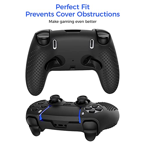 Koebshpe Ps5 Edge Controller Anti-Slip Protective Cover, Ergonomic Soft Rubber Protective Case Cover For Playstation 5 Ps5 Edge Controller With Thumb Grips And Triggers Extenders(Two Packs) #TOP6