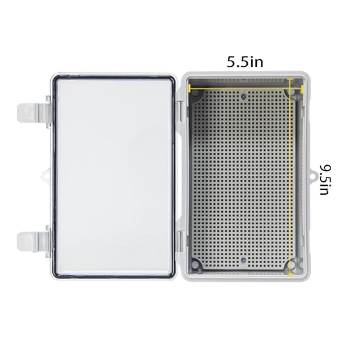 Outdoor Junction Electrical Box ABS Plastic Weatherproof Electrical Enclosure Box Clear(10.2"x6.2"x5.1") by Generic - Used condition - Image 4