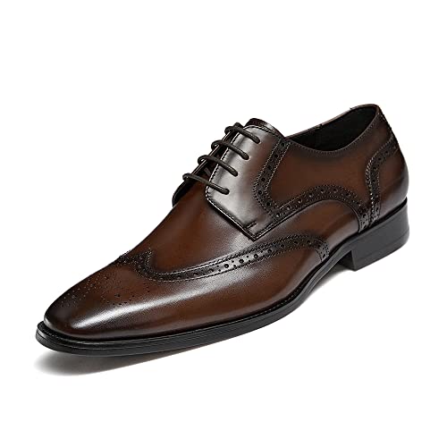 Image of GIFENNSE Men's Oxford Shoes | Mens Dress Shoes | Mens Formal Shoes | Lace Up Dress Shoes