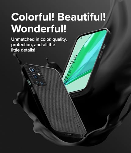 Image of Jkobi Back Cover Case for OnePlus 9 Pro (Textured Grip Design | Camera Protetion | Slim and Light Weight | Soft Touch and Feel | Black)