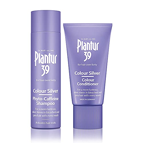 Plantur 39 Purple Shampoo and Conditioner Set | Enhanced Silver Sheen for Bleached and Grey Hair |...