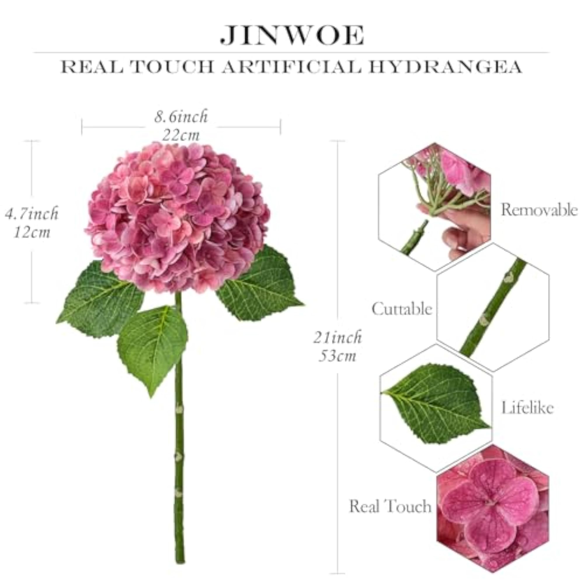Real Touch Hydrangea Artificial Flowers
