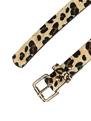 Allegra K Womens Leopard Print Belt Faux Leather Casual Ladies Waist Belts for Jeans Pants2