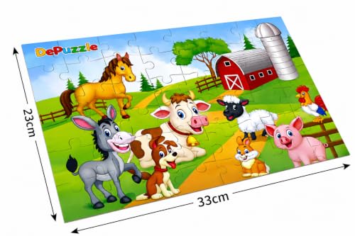 Image of 3 in 1 Animal, Bird Theme Jigsaw Puzzle Set for Kids I 54 Pieces Each I Ages 4+ I Premium Category I Size 33x23 CM I Educational Learning I Cognitive Developement