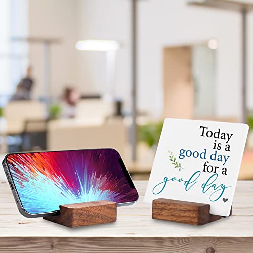 Inspirational Quotes Desk Decor Gifts For Women Friend, Motivational Positive Affirmations Plaque With Wooden Stand, Cheer Up Saying For Home And Office Decor, Desk Accessories For Women #TOP2