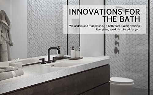 Arrisea Black Bathroom Faucet 3 Hole Wide-Spread Bathroom Faucets For Sink 3 Hole 8 Inch Vanity Bathroom Sink Faucet With Pop Up Drain, Bf010-1-Mb #TOP6