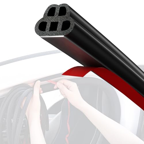 Joint Porte Voiture Adhésif Universel - 10.2M Joint de Porte Voiture en Caoutchouc, Insulant Acoustique, Étanche et Résistant aux Intempéries, sur les Portes, Coffre et Piliers