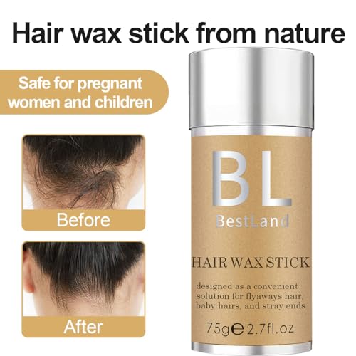 Hair Wax Stick & Black Hair Brush Versatile Hair Styling set, Hair Wax Stick for Hair Edge Frizz Control Anti-Frizz Non-greasy Broken Hair Styling (75 g (Pack of 1), Black) - Image 7