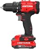 Set de taladro inalámbrico CRAFTSMAN V20 de 1/2 pulgada con batería de 2.0 Ah, cargador y broca de doble punta, luz LED, larga duración, taladro atornillador ergonómico (CMCD702D1) 4