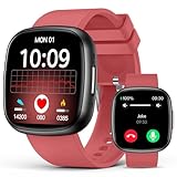Smart Watch for Women Men,1.72" Super Retina HD Display Fitness Tracker, Heart Rate, Blood Oxygen, Sleep, Pressure Monitor, 135 Sports Modes, Waterproof Square Watch, Compatible with Android and iOS
