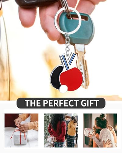 BNREOZA 1 Stück Tischtennis-Schlüsselanhänger, Sport-Schlüsselanhänger, Schlüsselanhänger, Tischtennis-Liebhaber, für Freunde, Familie, Liebhaber, für Schlüssel, Rucksäcke