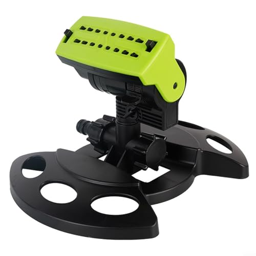 Aspersor oscilante para jardín, sistema de pulverización de agua de 16 agujeros con rotación de 180 grados, cobertura ajustable para césped, hierba, plantas, granjas, lavado de automóviles