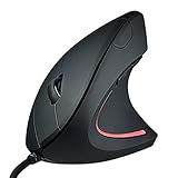 Sharkk Ergonomic Mouse High Precision Optical Vertical Mouse Adjustable DPI 800 / 1200 / 1600 Wired Computer Mouse