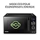 Toshiba Mikrowelle 900 W, 23 l, MW2-AG23P (BK) mit Grillfunktion 1050 W, 8 automatische Menüs, ECO-Funktion, Drehteller mit Positionsspeicher, Schwarz
