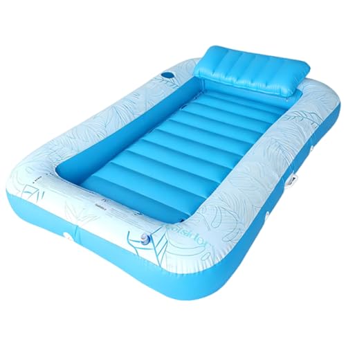 Tumbona de agua inflable con reposacabezas plegable para piscina y playa tumbonas confort