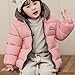 Girls Fleece Lined Jacket Winter Puffer Jackets Zip Up Oversized Warm Coats Casual Outwear Fashion Pink Size 1-2