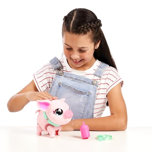 Little Live Pets - My Pet Pig, Soft and Jiggly Interactive Toy Pig That Walks, Dances and Nuzzles. 20+ Sounds & Reactions. Batteries Included. for Kids Ages 4+, Pink