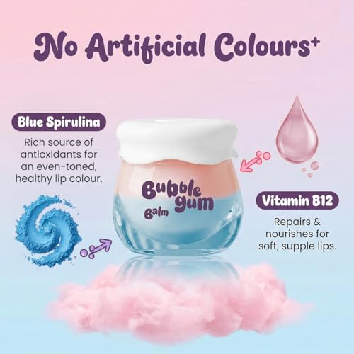 Image of HEY TEEN Bubble Gum Lip Balm Pack of 2 | for Pre-Teens & Teens | Ceramide NP, Carrot Seed Oil & Vitamin B12 | Botanical UV | Deep Moisture | Natural Glossy Finish | Dermatologist Recommended | 8 gm Each
