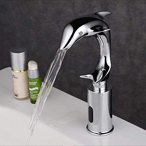 Robinet à induction eau chaude et froide en bronze pour lavabo monotrou