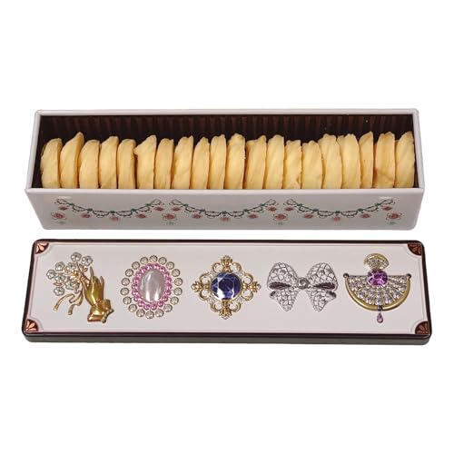 ビジュー缶 メープルクッキ-缶 色が選べる 手作り ギフト (白)