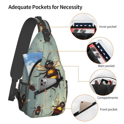 Bolso Cruzado tipo Sling para Mujer y Hombre Negro miniatura 3